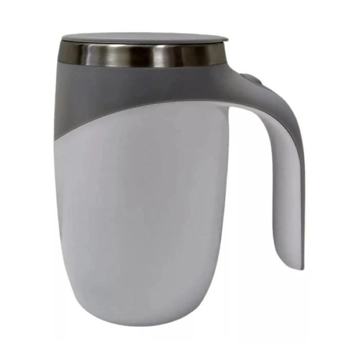 Caneca Mixer De Aço Inox 380mL Marrom E Bege Ke Home