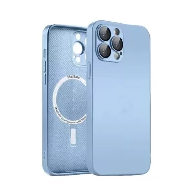 Capa De Vidro Fosco Azul Compatível Com Iphone 14 Pro Novo