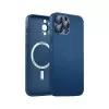 Capa De Vidro Fosco Azul Navy Compatível Com Iphone 14 Pro