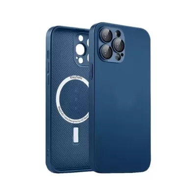 Capa De Vidro Fosco Azul Navy Compatível Com Iphone 14 Pro