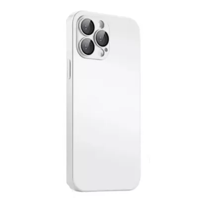 Capa De Vidro Fosco Branca Compatível Com Iphone 14 Pro