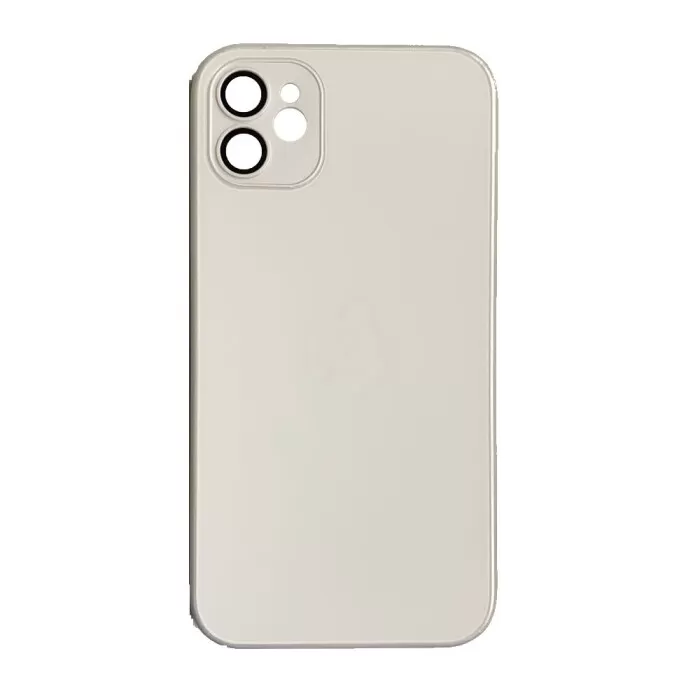 Capa De Vidro Fosco Branco Pearly Compatível Com Iphone 11