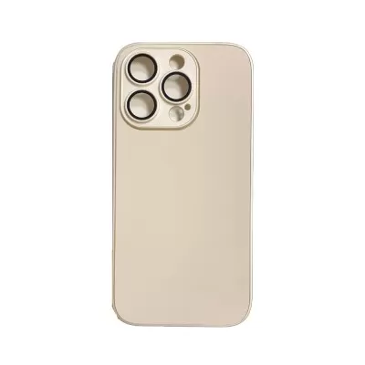 Capa De Vidro Fosco Brown Dourado Compatível Iphone 14 Pro