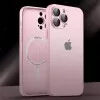 Capa De Vidro Fosco Rosa Compatível Com Iphone 14 Pro Novo
