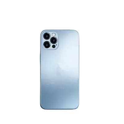 Capa De Vidro Liso Azul Compativel Com Iphone 14 Novo