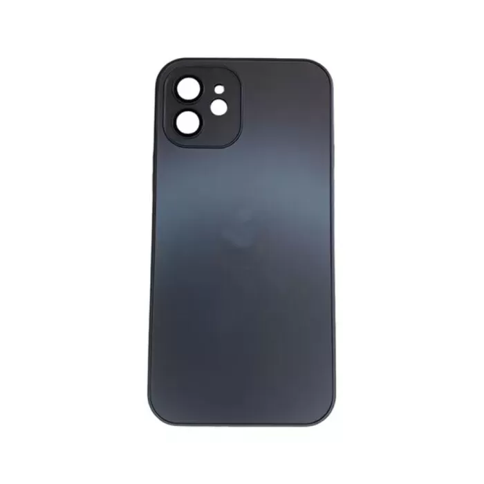 Capa De Vidro Liso Grafite Compatível Iphone 12 Novo