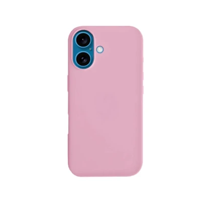 Capa Para Celular Compatível Iphone 16 Cor Rosa Silicone