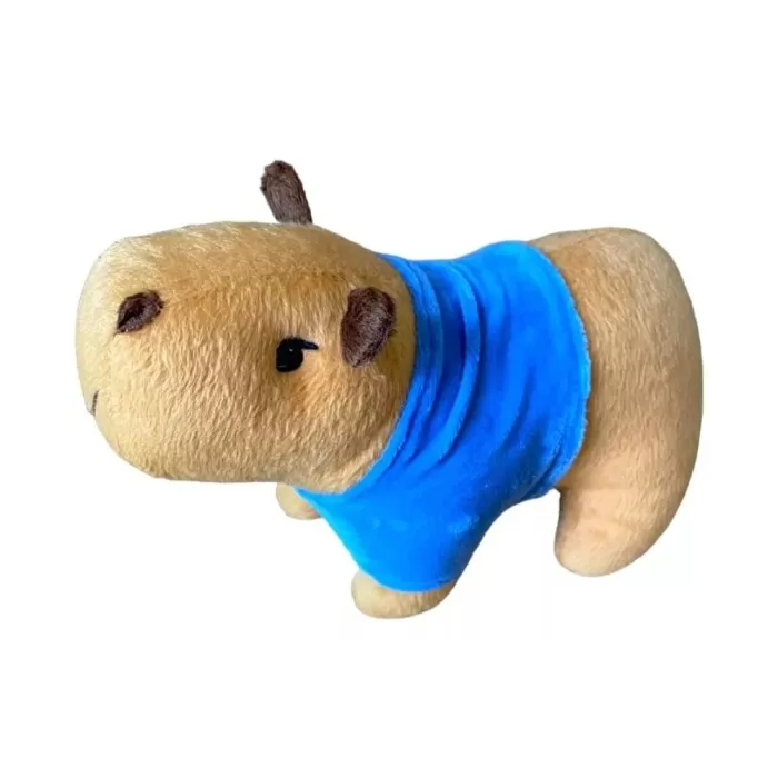 Capivara De Pelúcia Agenor Com Roupa Azul GG Mury Baby