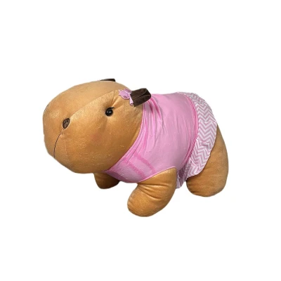 Capivara De Pelúcia Filó Com Roupa Rosa GG Mury Baby