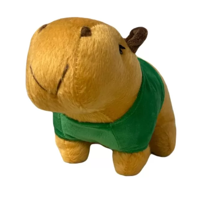 Capivara De Pelúcia Agenor Com Roupa Verde P Mury Baby