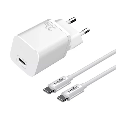 Carregador De Celular Tipo-C Para Tipo-C 30W Branco Imenso