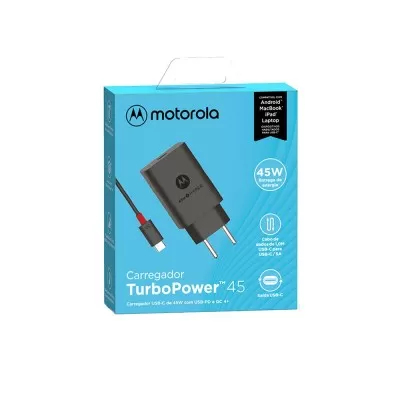 Carregador De Parede Motorola Turbo Power 45W Bivolt Novo