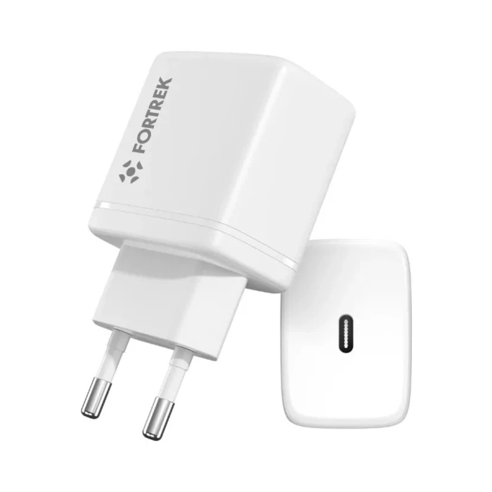 Carregador De Parede USB-C 20W Fast Branco Fortrek FK131B