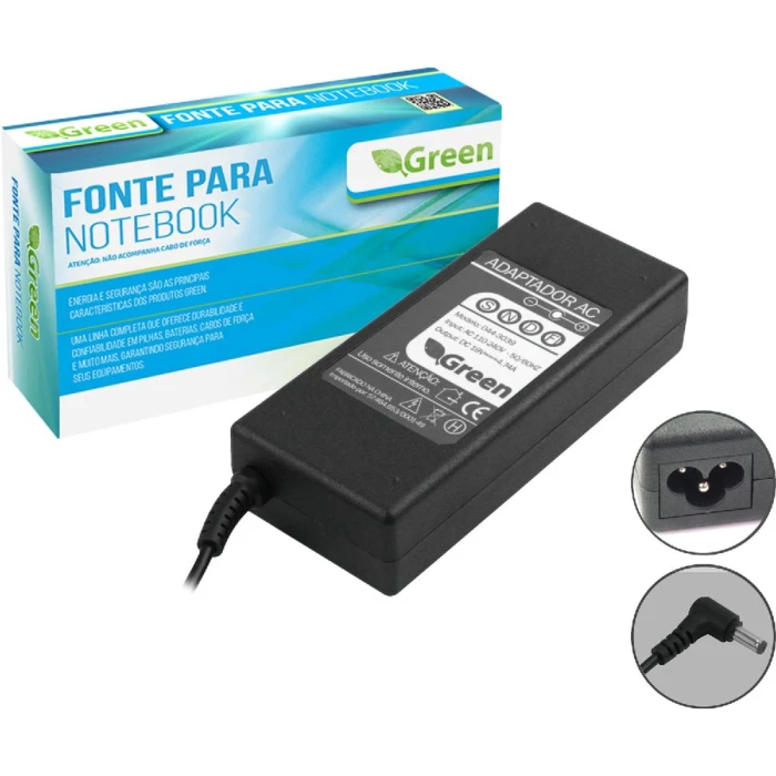 Carregador Notebook Diversas Marcas 19V 3,42A Green Novo