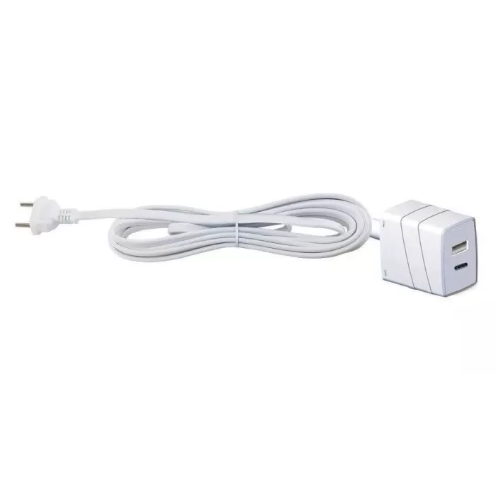 Carregador Para Eletrônicos 3A Usb A+C Com 3 Metros Force