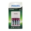 Carregador Pilhas Com 4 Pilhas Aa 2500Mah Philips Novo