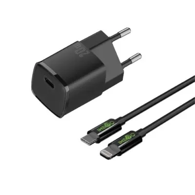 Carregador Rápido Tipo-C Para Lightning 20W Preto Ims-221PL