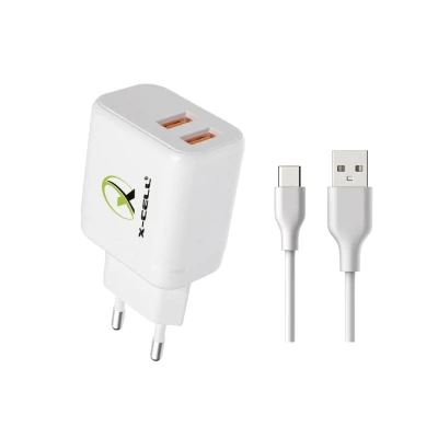 Carregador Turbo Com Cabo Tipo C 25W Branco X-Cell XC-UR76