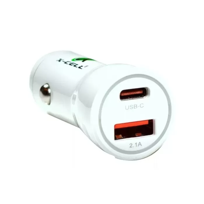 Carregador Turbo Fast Veicular Com Usb A E Usb C Xcell