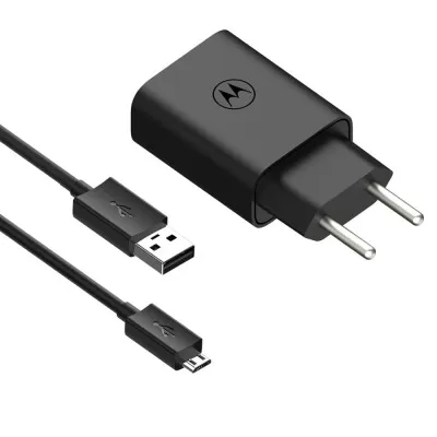 Carregador Turbo Celular Micro Usb Preto Compatível Motorola