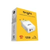Carregador Ultra Rápido 4A 36W Usb E Tipo-C Bright Novo