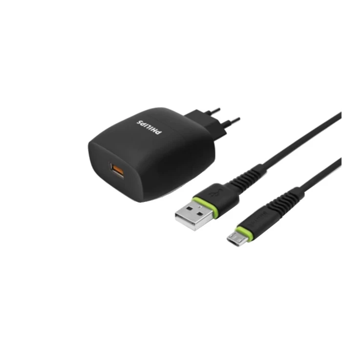 Carregador Usb Fast Charge 18W Philips Novo