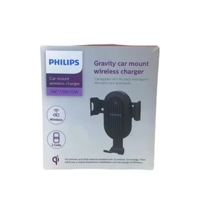 Carregador Veicular Wireless Fast Charger Gravity Philips