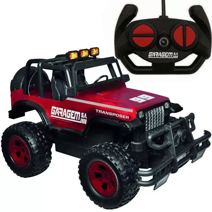 Carrinho Controle Remoto Jipe 4X4 Jeep Off-Road Grande Nf em