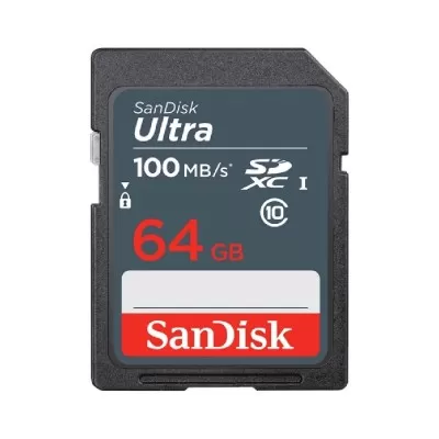 Cartão De Memória 64Gb Sd Sandisk 100Mb/s Novo