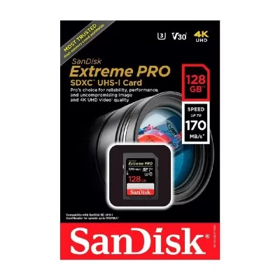 Cartão De Memória SanDisk Extreme Pro 128 Gb 170 Mb/s Novo