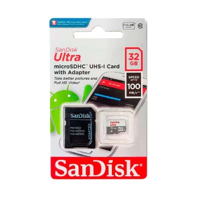 Cartão Micro SD Sandisk 32GB Com Adaptador UHS-I