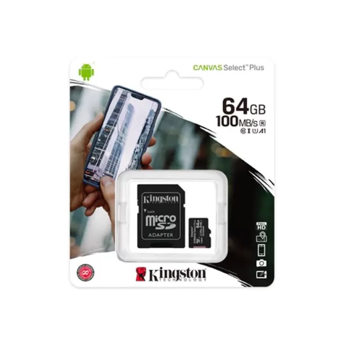 Cartão Micro Sd Kingston 64Gb 100Mbs Sdcs2/64Gb Novo