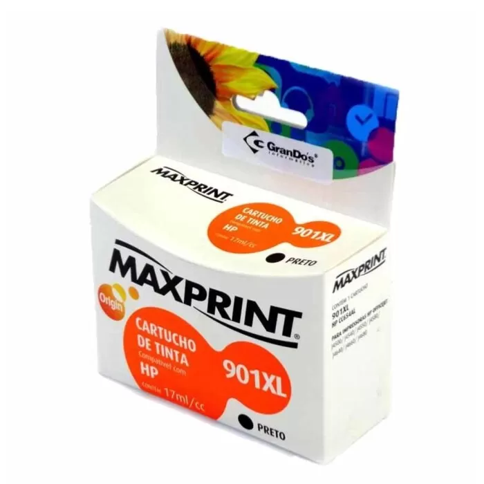 Cartucho De Tinta MaxPrint 901XL Preto CC654AL