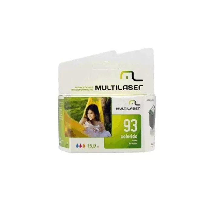 Cartucho De Tinta Multilaser 93XL Colorido 15ML CO093