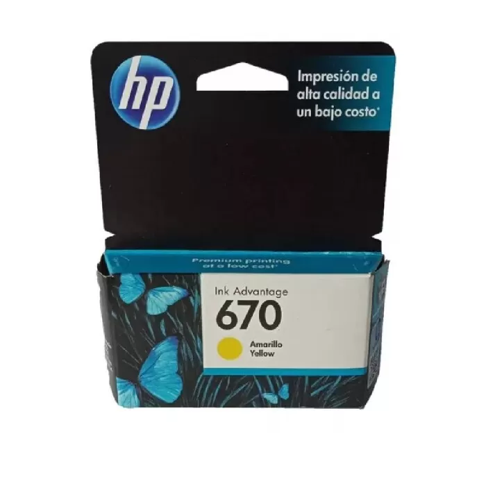 Cartucho De Tinta Para Impressora Hp 670 Amarelo CZ116AL