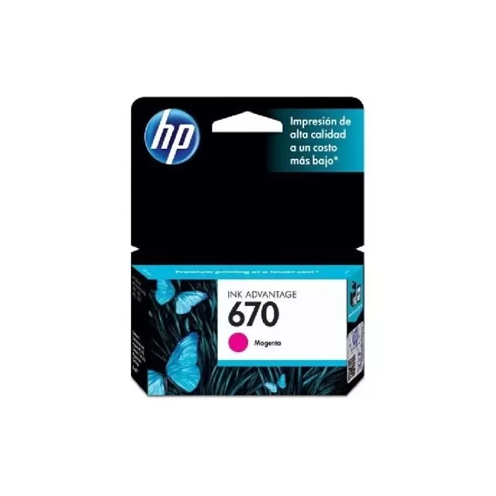 Cartucho De Tinta Para Impressora Hp 670 Magenta CZ115AL