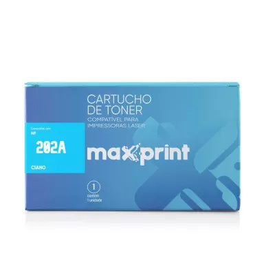 Cartucho De Toner Maxprint 202A Ciano Novo