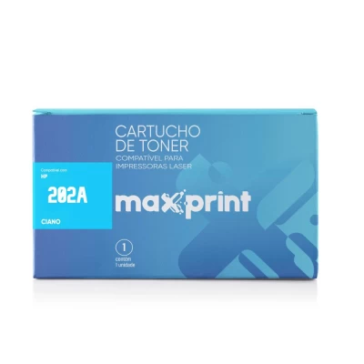 Cartucho De Toner Maxprint 202A Ciano Novo