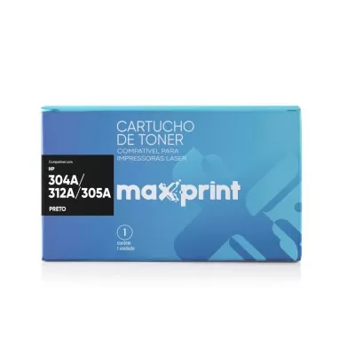 Cartucho De Toner Maxprint 304A 312A 305A Preto Novo