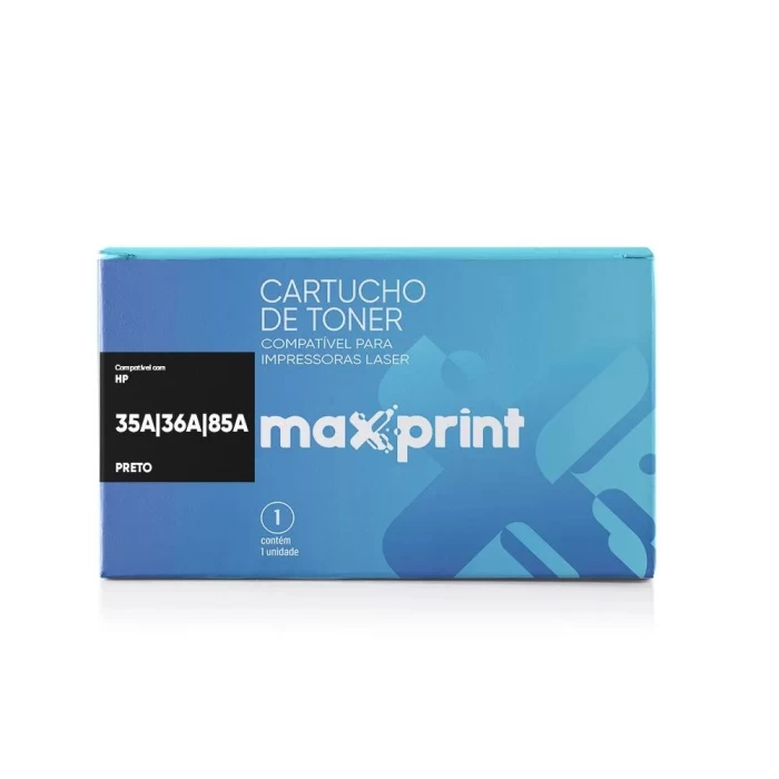 Cartucho De Toner Maxprint 35A 36A 85 78A Preto Novo