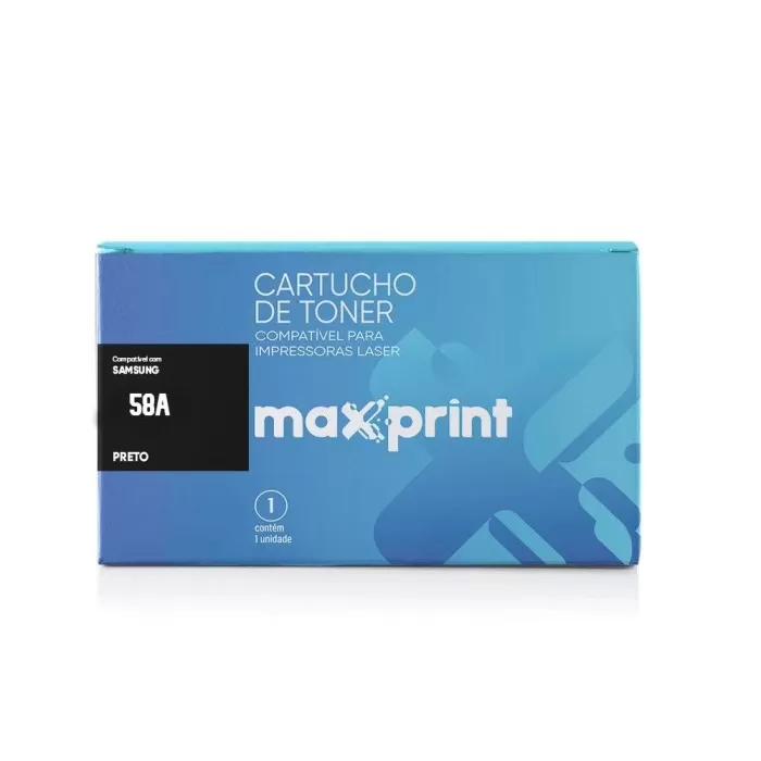 Cartucho De Toner Maxprint 58A Preto Novo