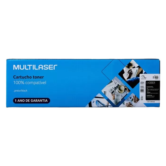 Cartucho Toner Compatível Com 35/36/85A Preto Multi CT0301