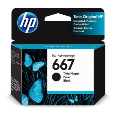 Cartucho de Tinta HP 667 Preto 3YM79AB