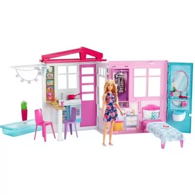 Casa da Barbie Completa + Boneca Barbie + Móveis, Acessórios