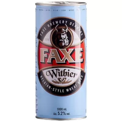Cerveja Dinamarquesa FAXE Witbier Lata 1 Litro