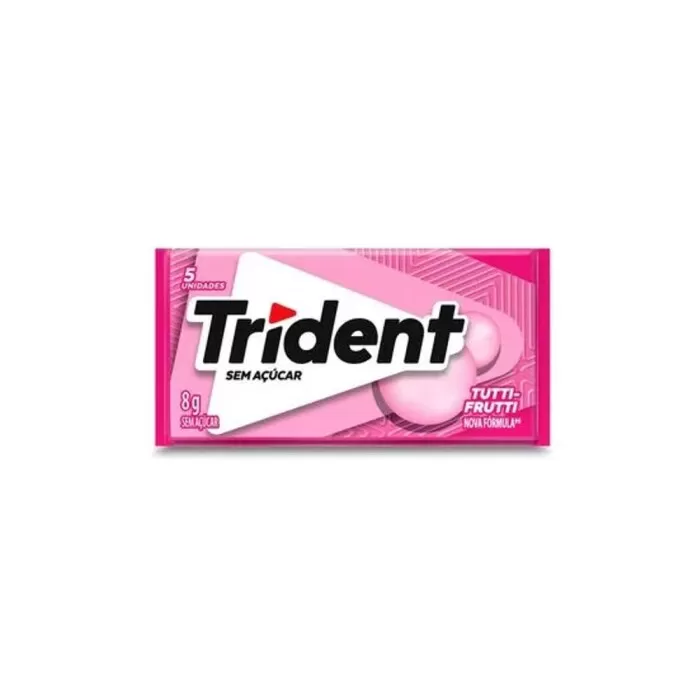 Chiclete Trident Sabor Tutti Frutti Sem Açucar 8g