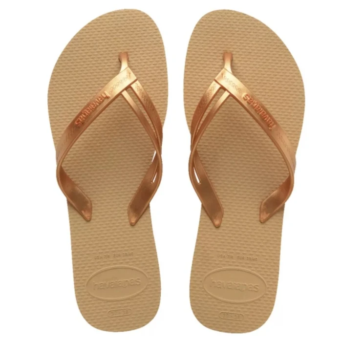 Chinelo Havaianas De Dedo Elegance Dourado 35/36