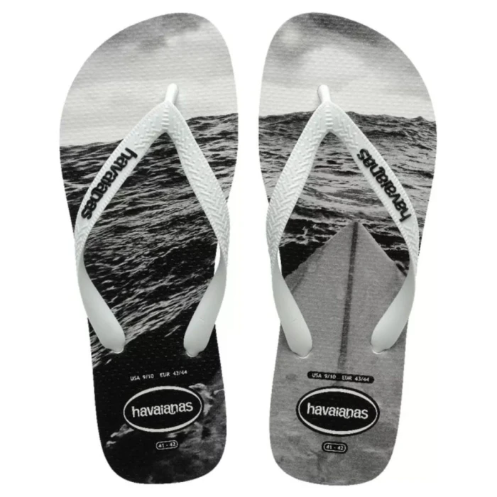 Chinelo Havaianas De Dedo Masculino Hype Branco/Preto 41/42