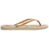 Chinelo Havaianas De Dedo Slim Organic Bege Dourado 41/42