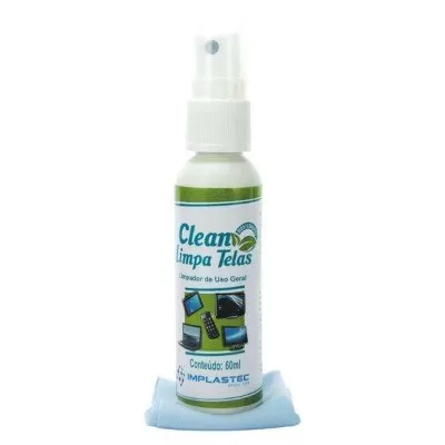 Clean Limpa telas 60ml com flanela Implastec